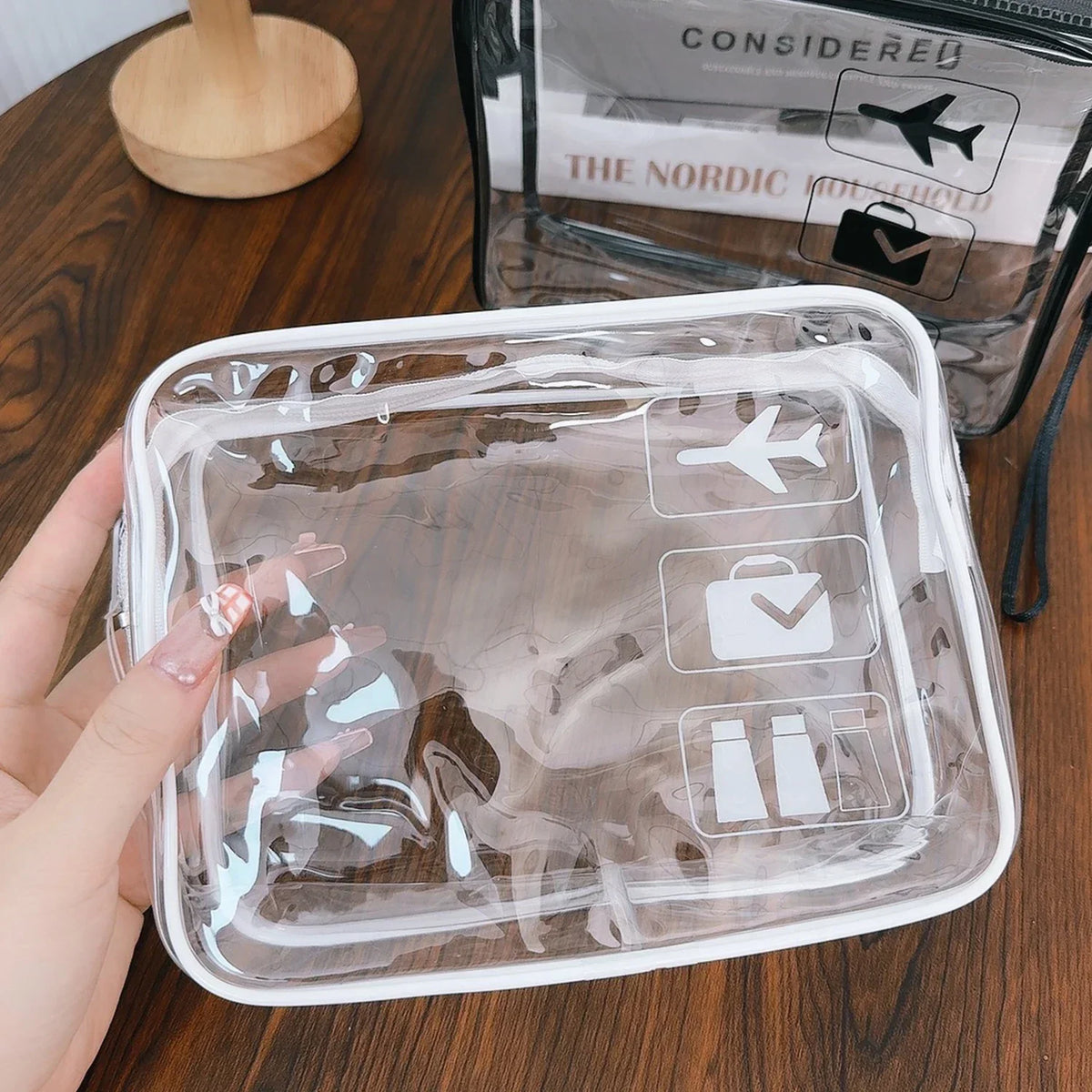 1/3pcs Transparent Zipper Makeup Bag Organizer Box Men Women Travel Clear Cosmetic Bag Waterproof Toiletry Wash Make Up Bags