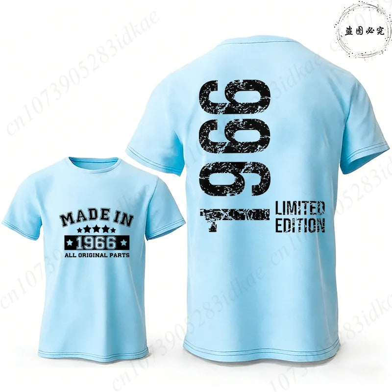 60th Birthday Vintage Graphic T-Shirt — Made in 1966 Men's Short Sleeve Tee