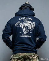 New Winter and Autumn Men's Hooded Sweatshirt with Brother's Battle Pattern Soft Casual Streetwear Daily Wear Sportswear Hoodie