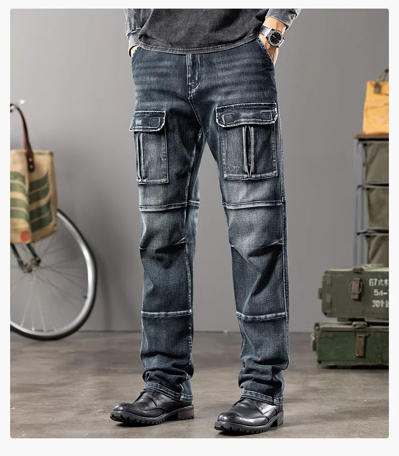 Men's Wide-Leg Straight Jeans | Relaxed Workwear Fit