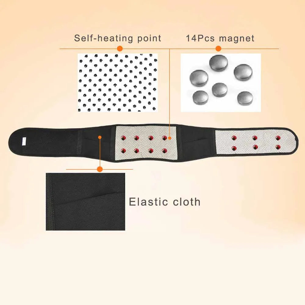 ComfortFit Adjustable Tourmaline Back Support & Lumbar Brace