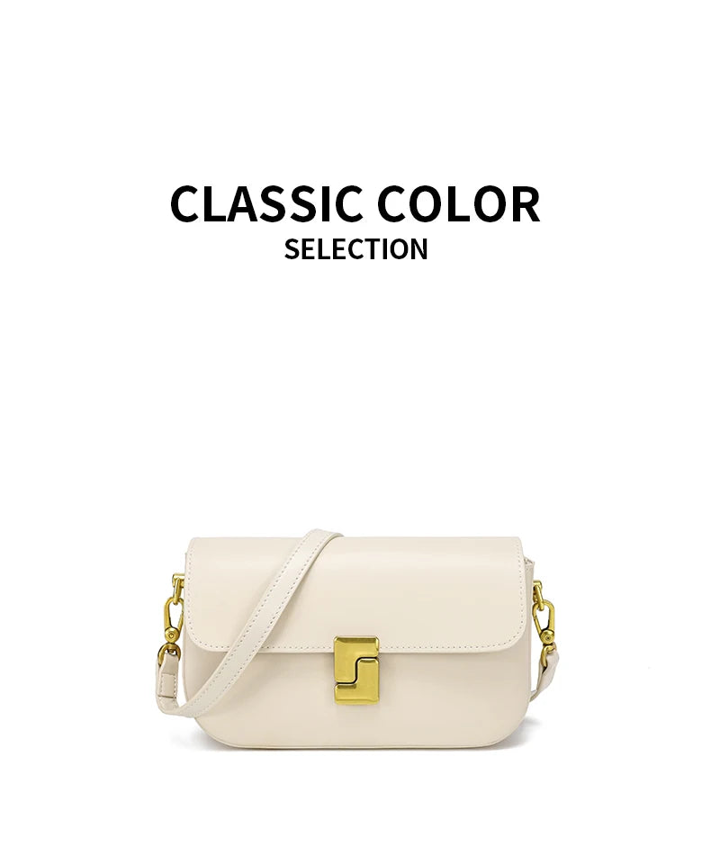 Women’s Split Leather Shoulder Bag Trend Brand Small Square Bags Luxury Designer Handbag Messenger bag for Female