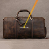 Natural Cowskin Travel Bags Waterproof Men's Leather Overnight Bag Handbag For Plane Luggage Men Male Weekend Bag Business 55cm