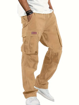 American style high street multi pocket workwear pants for men's new trendy loose straight leg versatile casual long pants