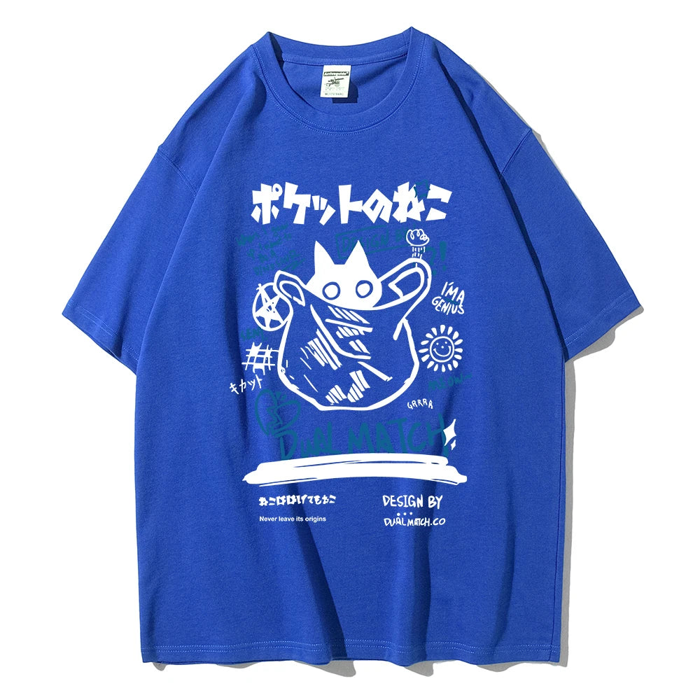 Kawaii Cat Harajuku Streetwear Tee