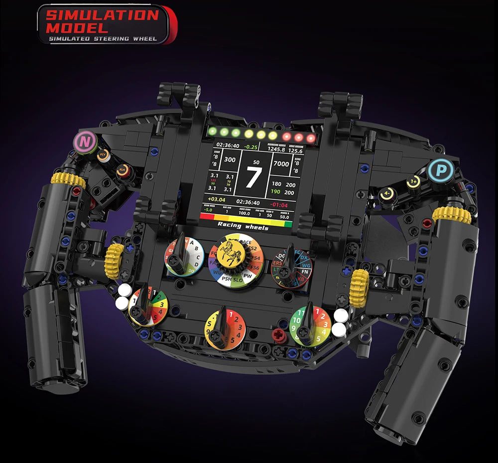 Technical Blocks Formula Racing Vehicle Steering Wheel Machine Creative MOC Building Block Toys Birthday Gifts for Adult 800+pcs