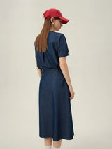 Women's Pleated Midi Skirt – Elegant Office Style
