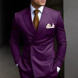 Men’s Double-Breasted Suit for Weddings & Business