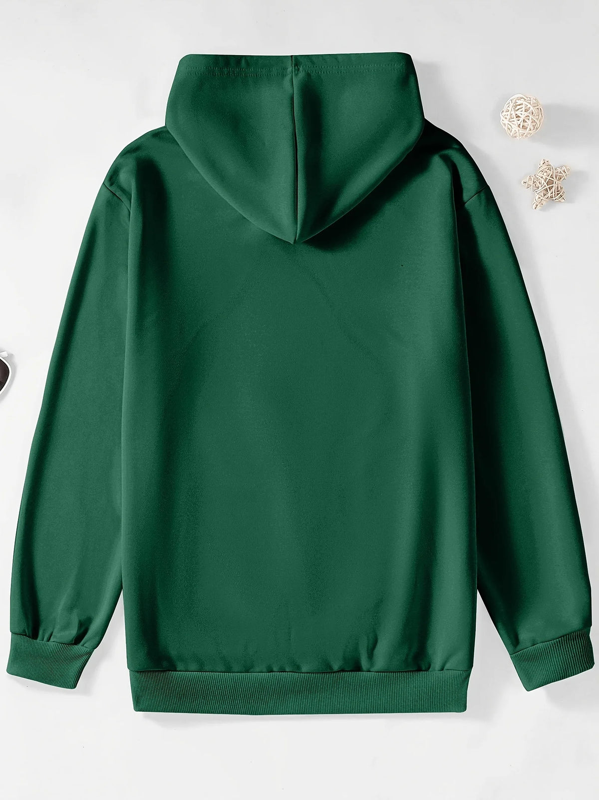 Men's Autumn and Winter Casual Fashionable Loose Brooklyn Classic Letter Printed Long-Sleeved Warm Hooded Pullover