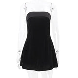 Chic Slash-Neck Backless Mini Dress | Elegant Evening & Party Wear