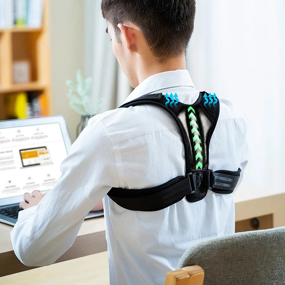 Premium Adjustable Back Posture Corrector Brace for Men & Women