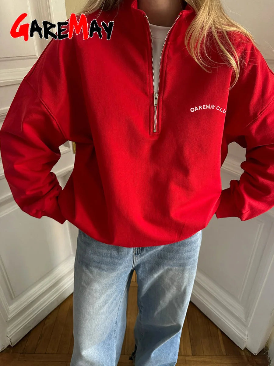 Women's Embroidered Relaxed-Fit Sweatshirt