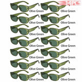 14-Piece Rectangle Sunglasses Set | Women's Vintage Eyewear