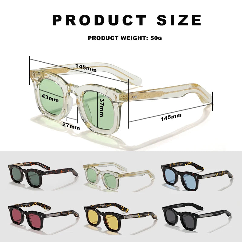 Handcrafted Acetate Round Sunglasses – UV400 Protection