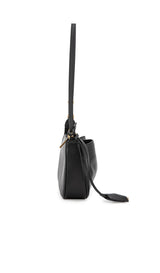 2026 Spring New Luxury Brand Women Shoulder Bags Split Leather Black Handbags Women Fashion Gold Buckle Underarm Bags