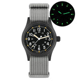 Militado ML05 38mm Vintage Watch VH31 Quartz Movement Field Watches Domed Sapphire Crystal With High Clear AR Coating Wristwatch