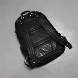 Vintage luxury genuine leather large capacity men's backpacks outdoor daily travel handmade soft real cowhide laptop schoolbags