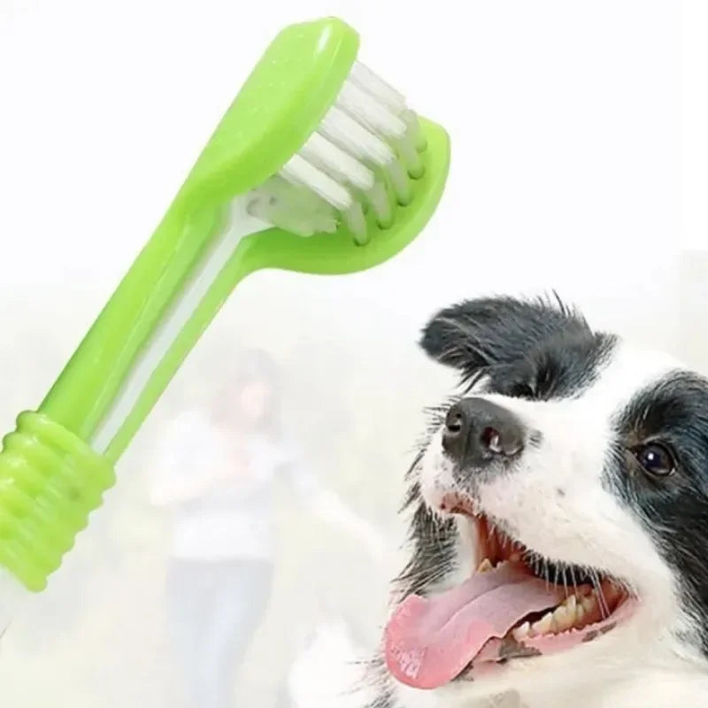 3-Sided Pet Toothbrush | Gentle Dental Care for Dogs & Cats