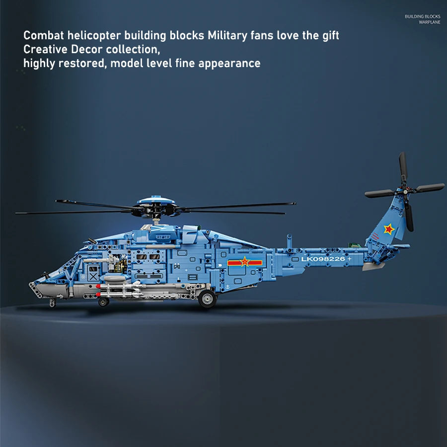 Technology Armed Helicopter Building Blocks Toys Air Forces Model Airplane Blocks Set Educational Toys For Boys Gifts