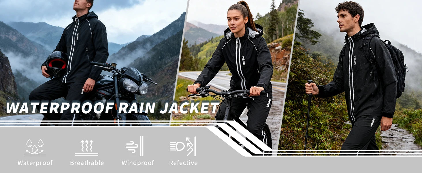WOSAWE All-Weather Riding Rain Suit – Jacket & Pants