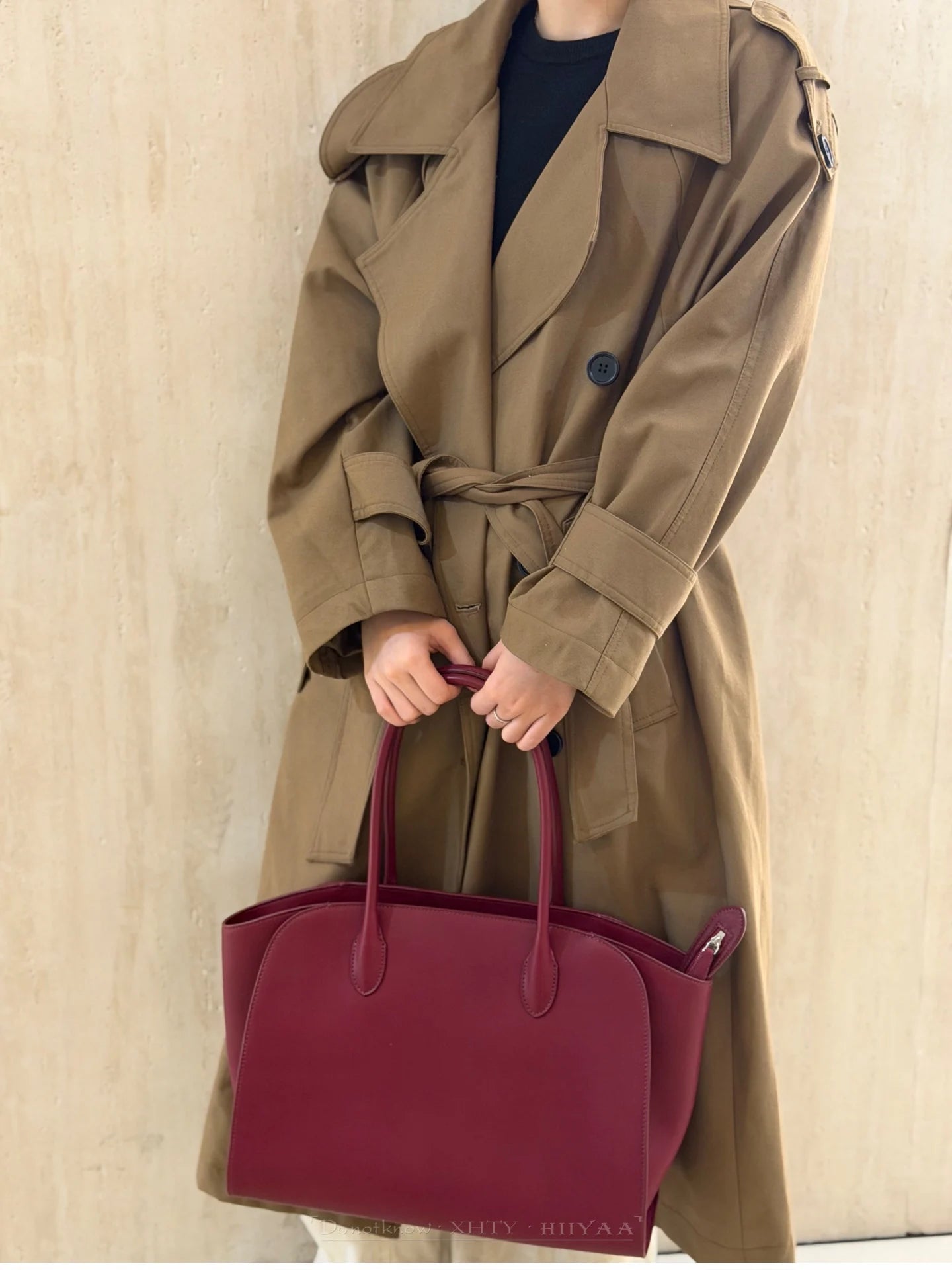36cm Top-Grain Cowhide Tote — Effortless Everyday Elegance