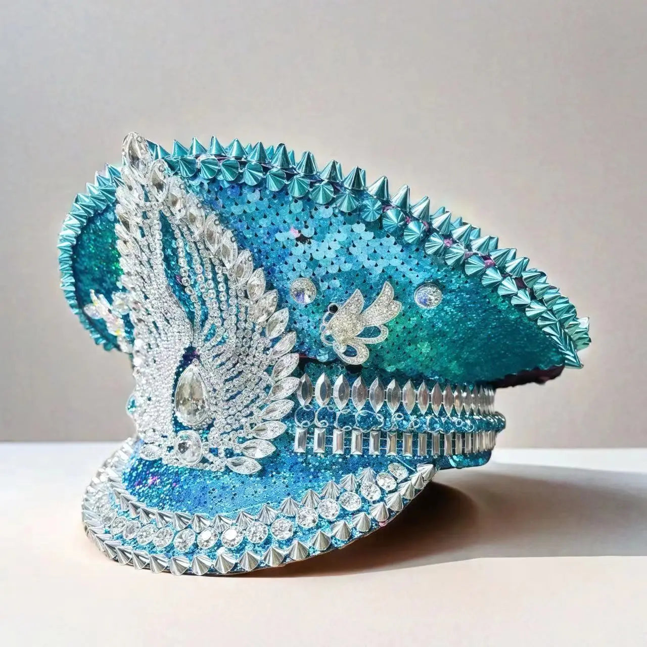 Rhinestone Captain Hat | Festival & Masquerade Cap