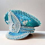 Rhinestone Captain Hat | Festival & Masquerade Cap