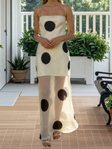 Floral Print Mesh Maxi Dress