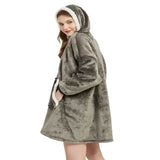 Oversized Microfiber Fleece Hoodie Blanket