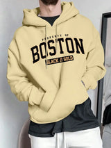 Men's Boston Print Fleece Pullover Hoodie