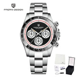 2026 PAGANI DESIGN New Men Quartz Wristwatch Fashion Ceramic Bezel Chronograph Stopwatch Waterproof 100m Stainless Watch for Men