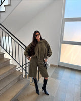 YENKYE New 2025 Women Suede Textured Bomber Jacket Long Sleeve Lapel Collar Loose Coats Casual Female Outerwear Chic Tops
