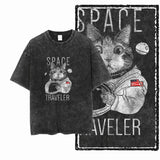 DB Cat Acid-Washed Graphic Tee