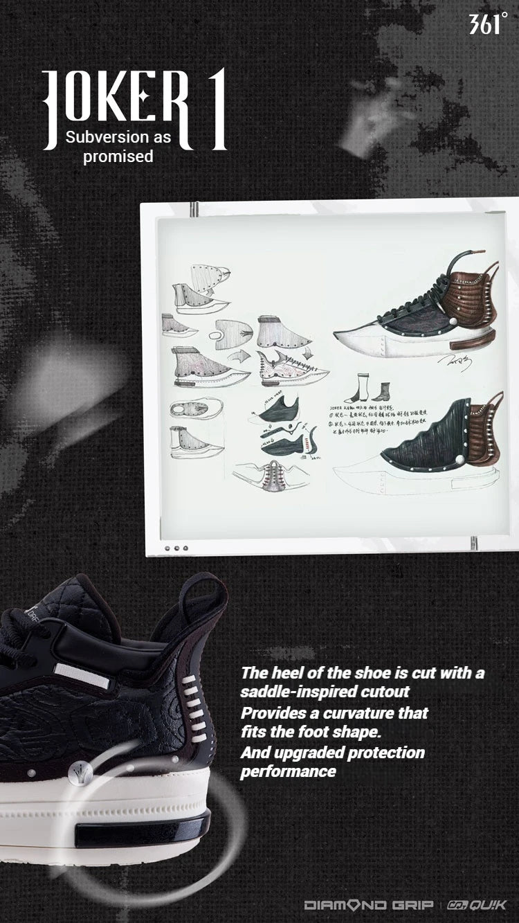361 Degrees Joker 1 Men Combat Basketball Shoes Jokic High-top Anti-slip Shock-Absorbing Wear-resistant Male Sneakers 572511103