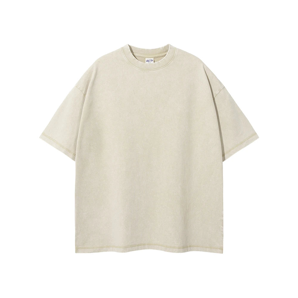 Men's Washed Cotton T-Shirt, Loose Fit 275gsm