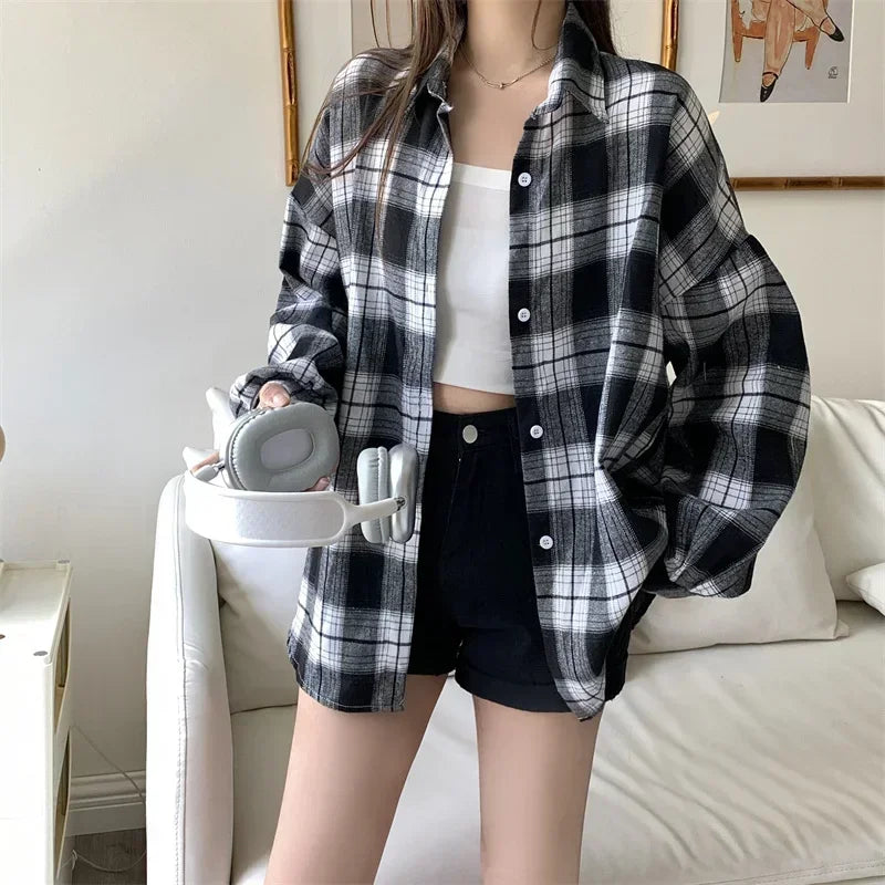 Classic Plaid Flannel Shirt Jacket