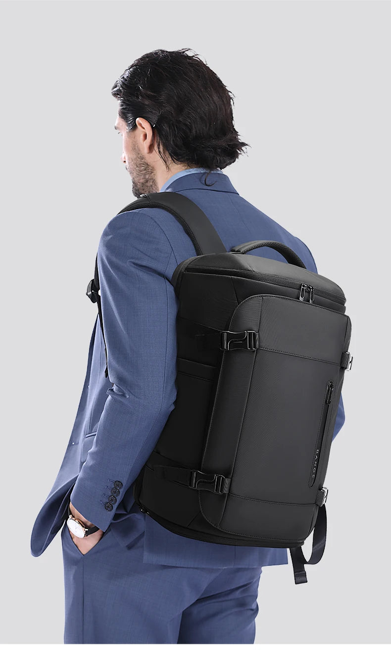 BANGE Multi New Men Backpack Sports Travel Business Large Capacity Dry and Wet Separation Outdoor Hiking with Shoe Compartments
