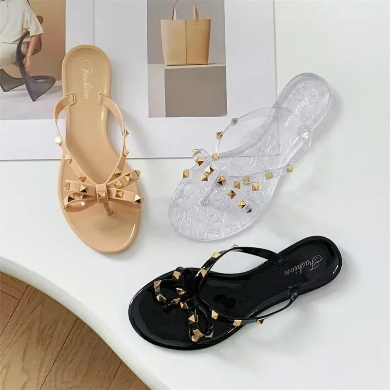 Women's Bow Flip-Flops – Flat Summer Sandals