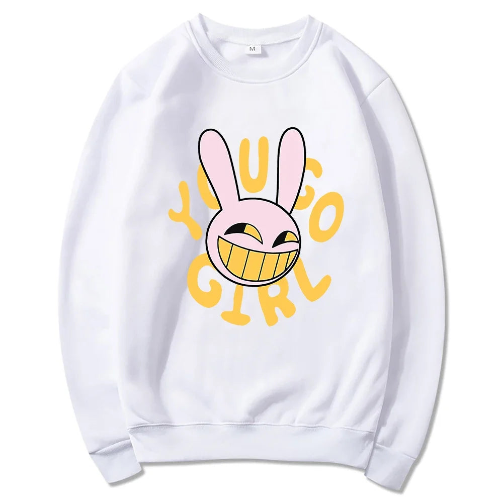 YOU GO GIRL Digital Circus Jax Hoodie Fashion Women Harajuku Funny Cute Rabbit Hoodie Unisex Cartoon Vintage Pullover Sweatshirt