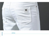 Men's Slim-Fit Cotton Jeans – Crisp White