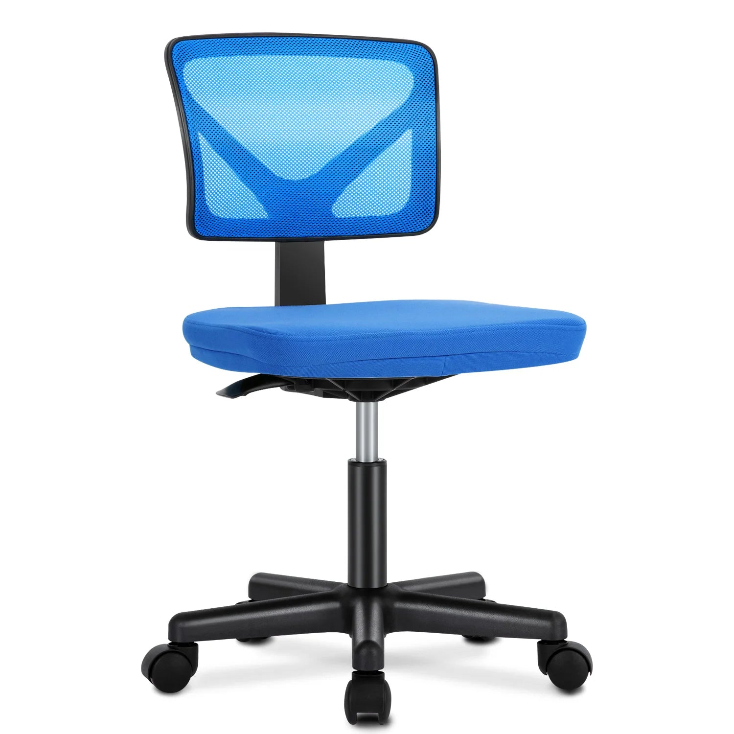 JHK Armless Mesh Office Chair | Lumbar Support & 360° Swivel