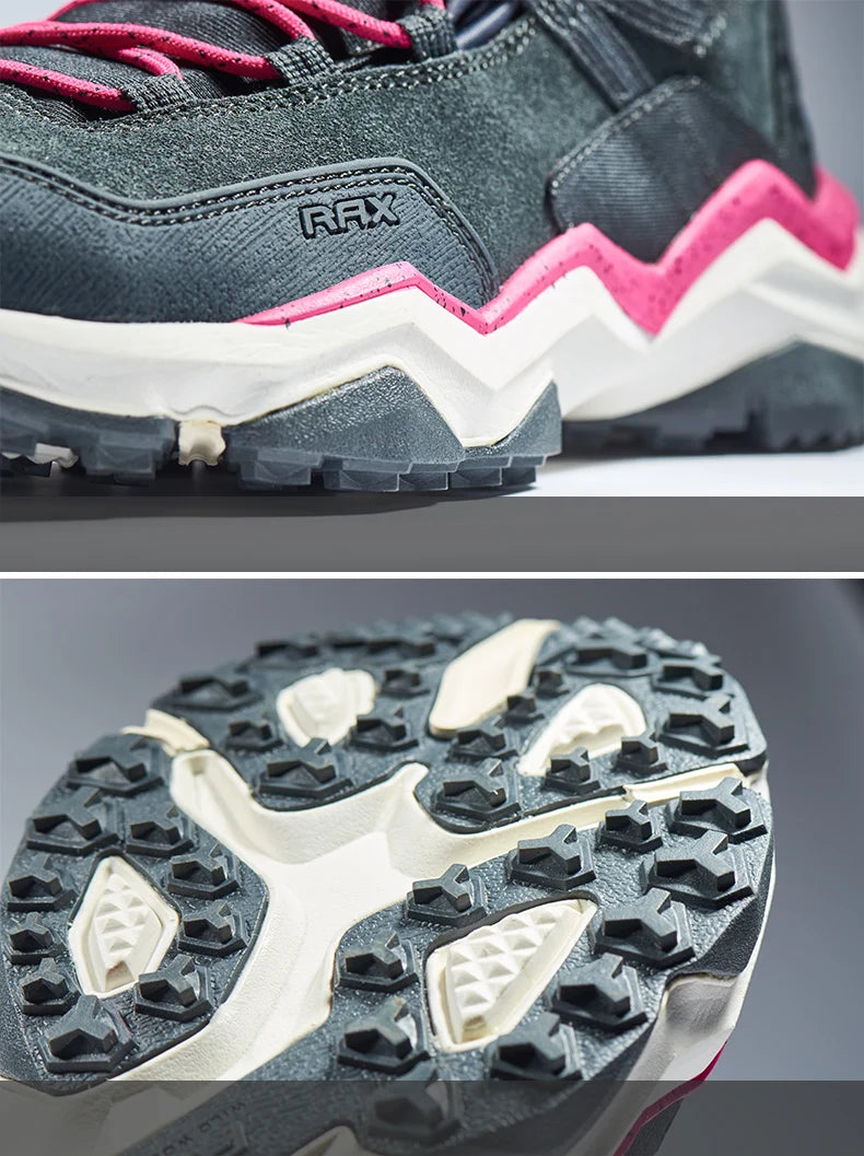 Rax Hiking Shoes Men Waterproof Trekking Shoes Lightweight Breathable Outdoor Sports Sneakers for Men Climbing Leather Shoes