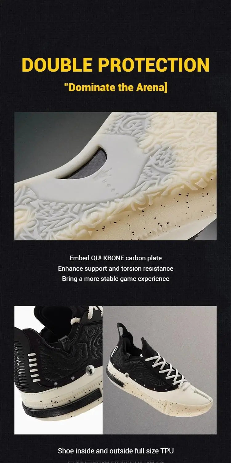 361 Degrees Joker 1 GT Men Basketball Shoes New Trendy Leather Breathable Shock-Absorbing Wear-resistant Male Sneakers 672511103