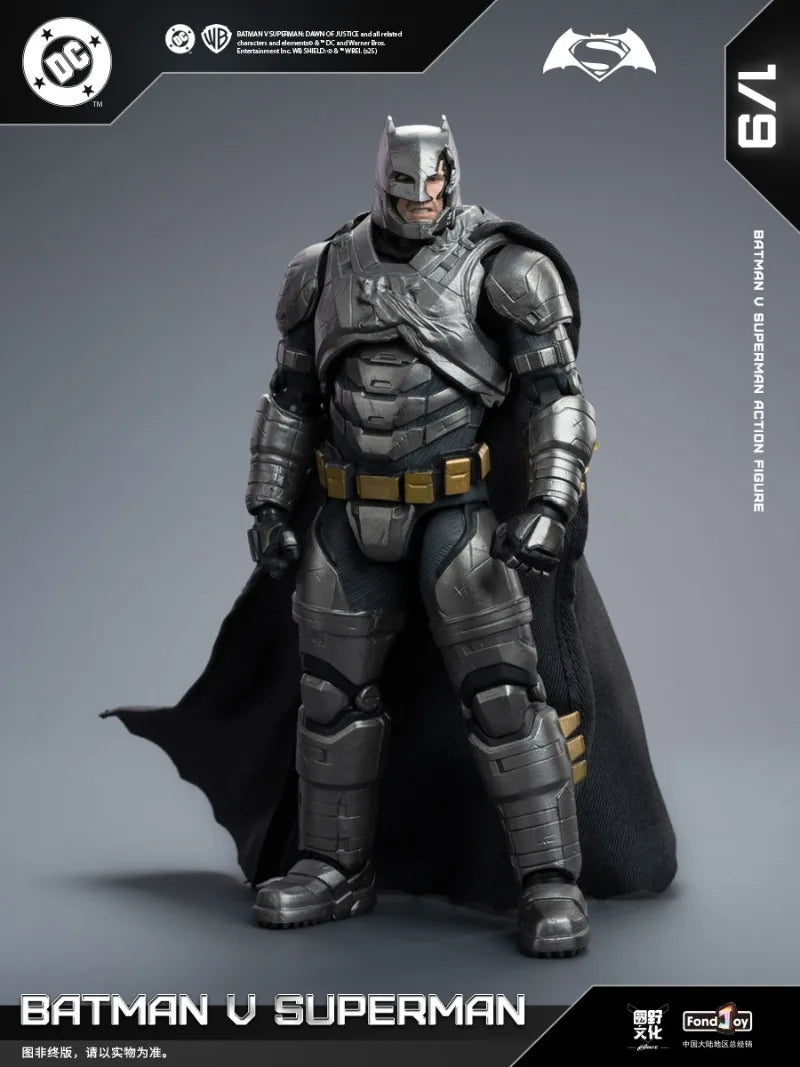 In Stock Fondjoy Batman VS Superman 1:9 Scale Action Figure Set DC Comics Movie Authentic Interchangeable Heads Boys Gifts Model