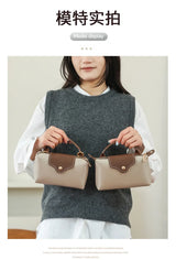 Fashionable and trendy one-shoulder bag, retro crossbody bag, simple and elegant small square bag for women.