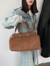 Motingsome 100% Natural Suede Bag Women Tote Luxury Designer Bags Roomy Casual Tote Crossbody Fashionable Handbag and Purses New