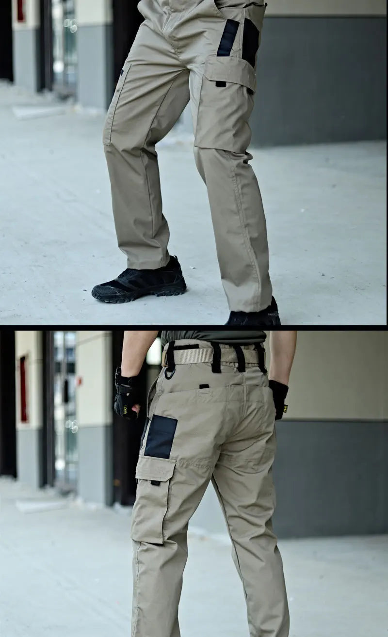 Men’s Waterproof Tactical Cargo Pants – Multi-Pocket Outdoor Work Trousers
