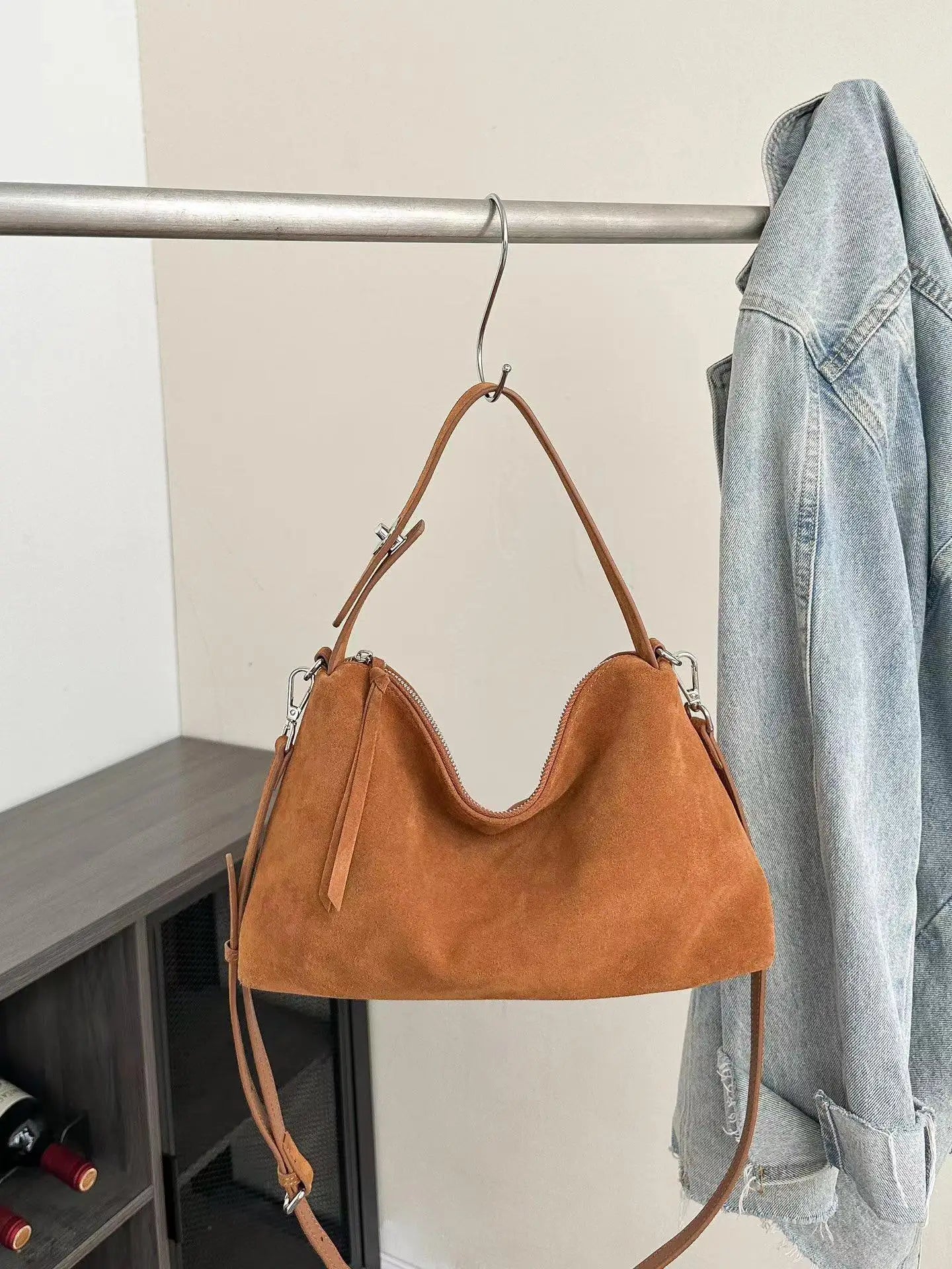 Luxury Suede Boston Tote