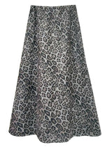 Leopard Print Suede Maxi Skirt – Women's Autumn Winter