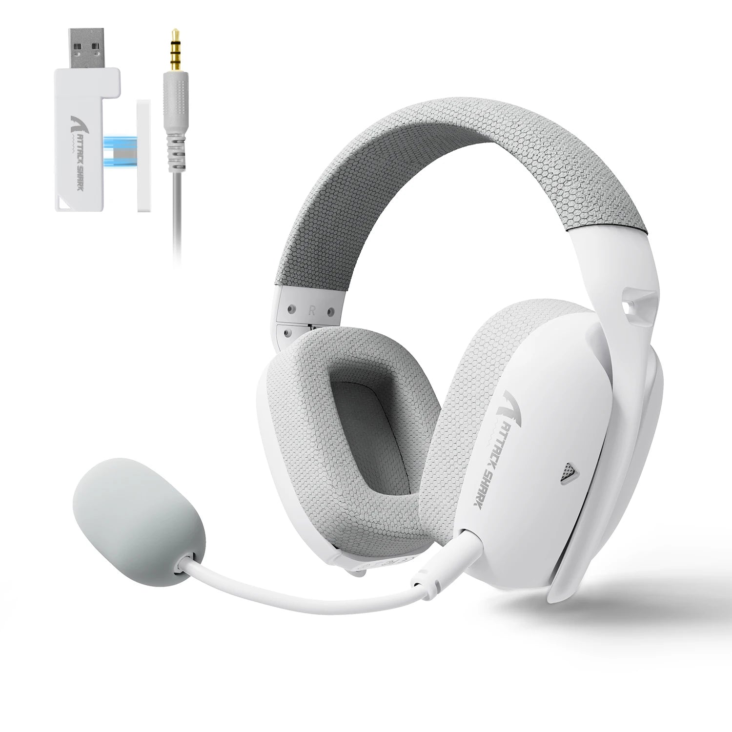 ATTACK SHARK L80PRO Wireless Gaming Headset 2.4G Bluetooth Wired 203g Ultra-Light Dual Mic 40mm Driver Low Latency Headphone